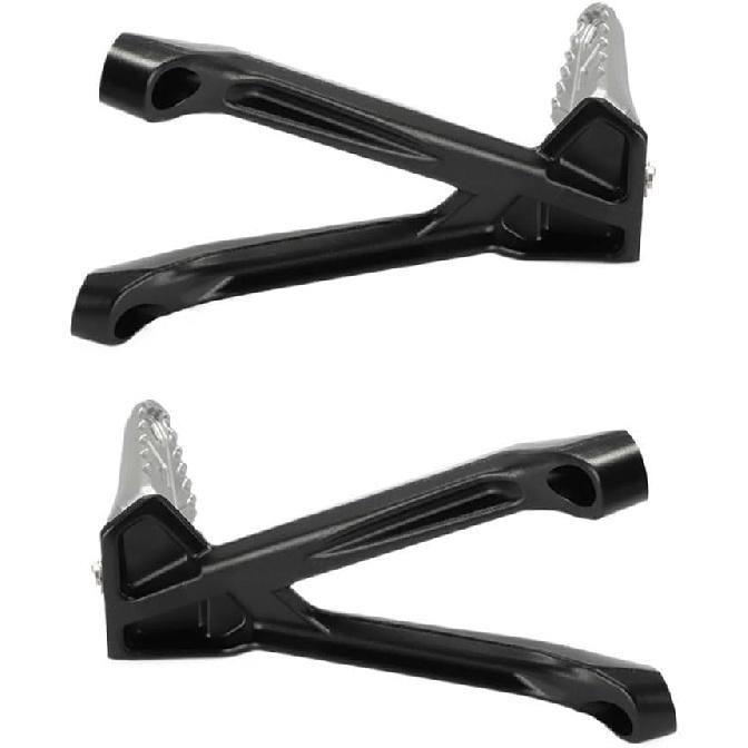 Sur Ron Ultra Bee Rear Foot Pegs Kit - Black Metal Foldable Pedals for Electric Motorcycle
