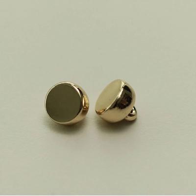 10 botones delicados de 8 mm, hermosos botones de metal macizo de color dorado/plateado, accesorios para camisas y blusas