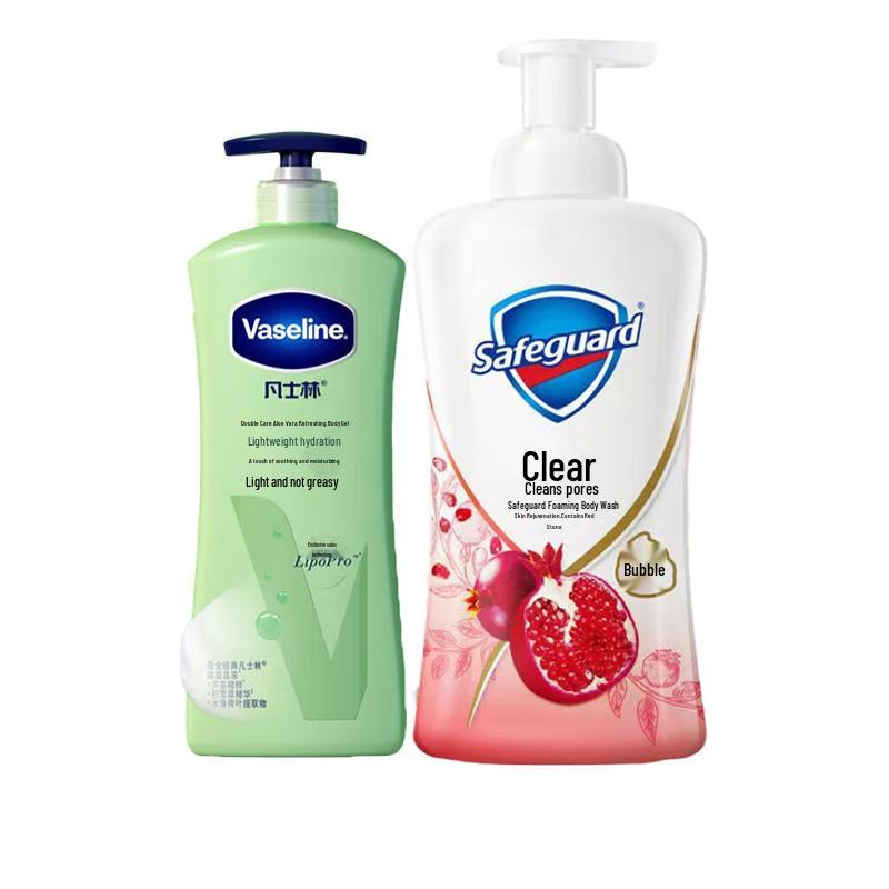 Vaseline Aloe Fresh Body Lotion & Pomegranate Shower Gel Set