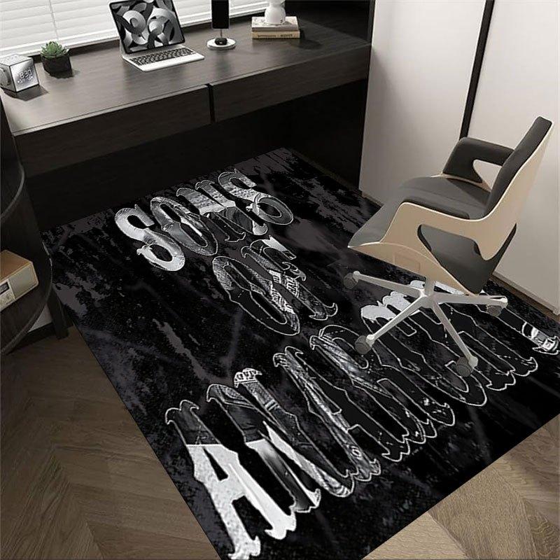 

1pc Sons of Anarchy themed Office Carpet Chair Mats - durable polyester rug for home theater, office, dorm room decor - tA73 60cm by 90cm