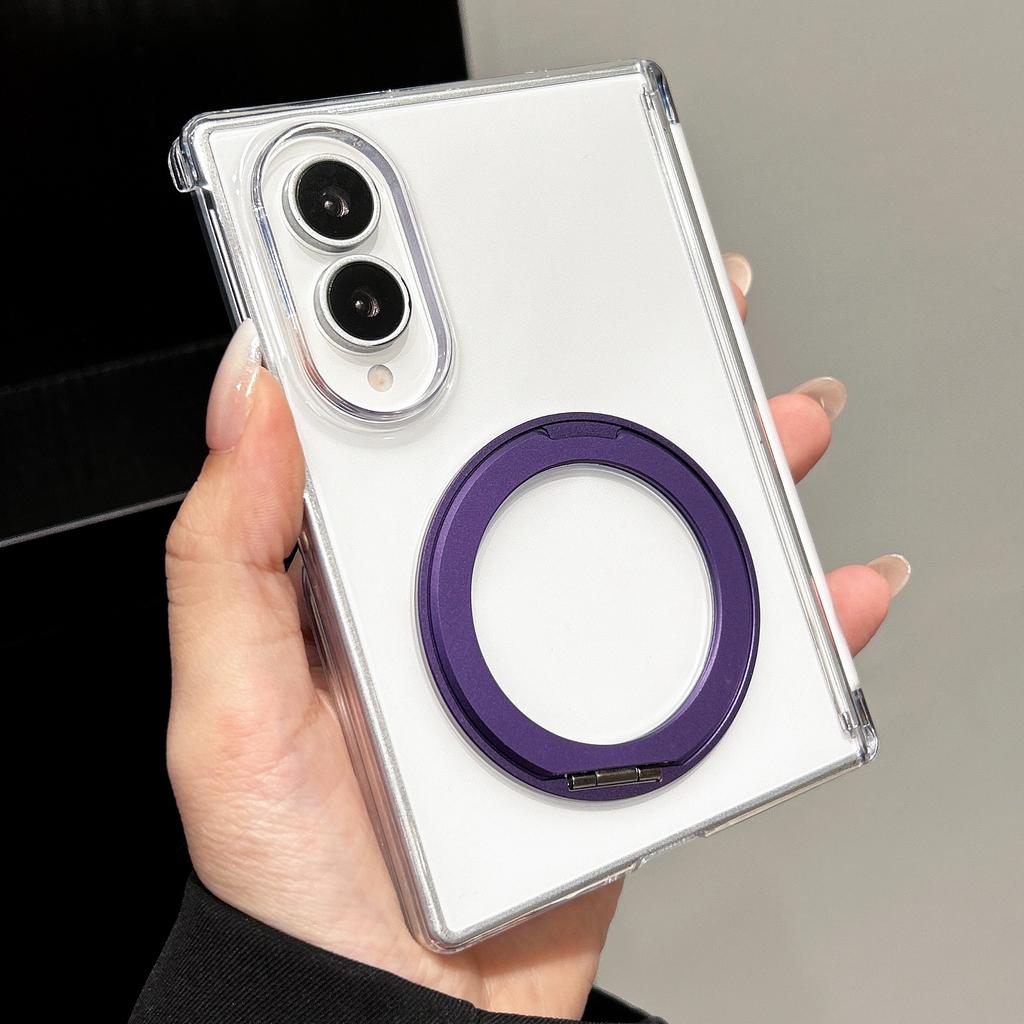 Drehbare magnetische Halterabdeckung für Samsung Galaxy Z Fold 8 Ultra Scharnierabdeckung für Samsung Z Fold 7 ZFold6 5 4 Transparente Hülle