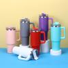 Large Capacity Insulated Stainless Steel Car Cup with Handle and Straw - Double Layer for Cold Retention (Ice Buster)