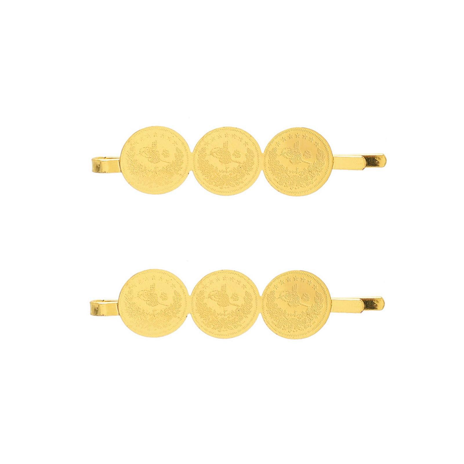 

Турецкая монета заколка для волос с золотым покрытием для арабских женщин, металлические украшения для волос в османском стиле, этнические аксессуары для волос, подарок для подружки невесты B