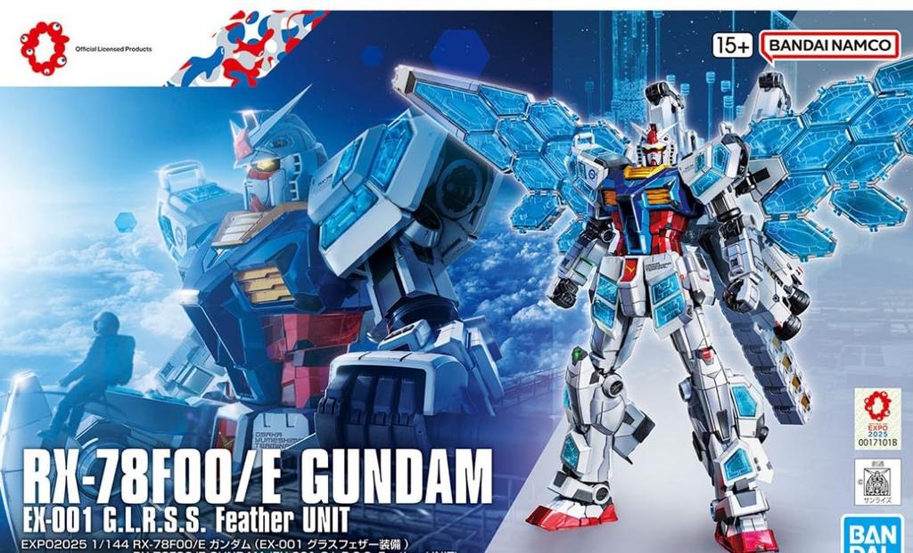EXPO2025 Gundam Glass Feather Scale Plastic Model Kit RX-78F00/E (EX-001 Equipped) 1/144 Pre-Colored