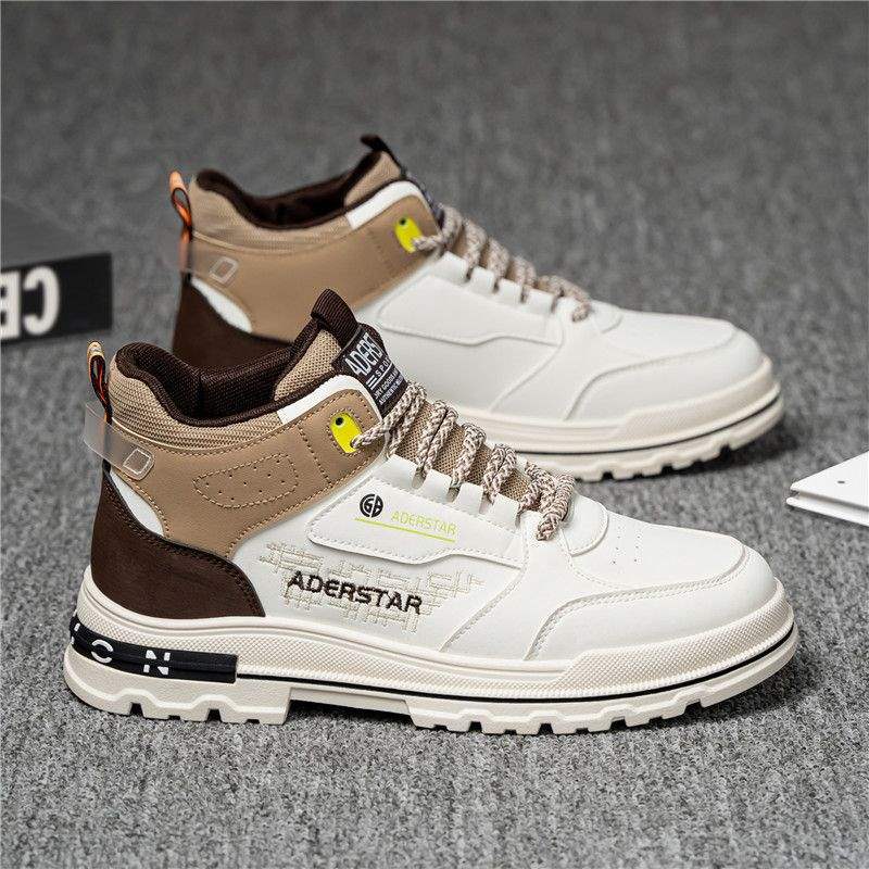Canvas men's shoes autumn and winter 2025 new boys sports high-top skateboard shoes versatile retro casual winter trendy shoes