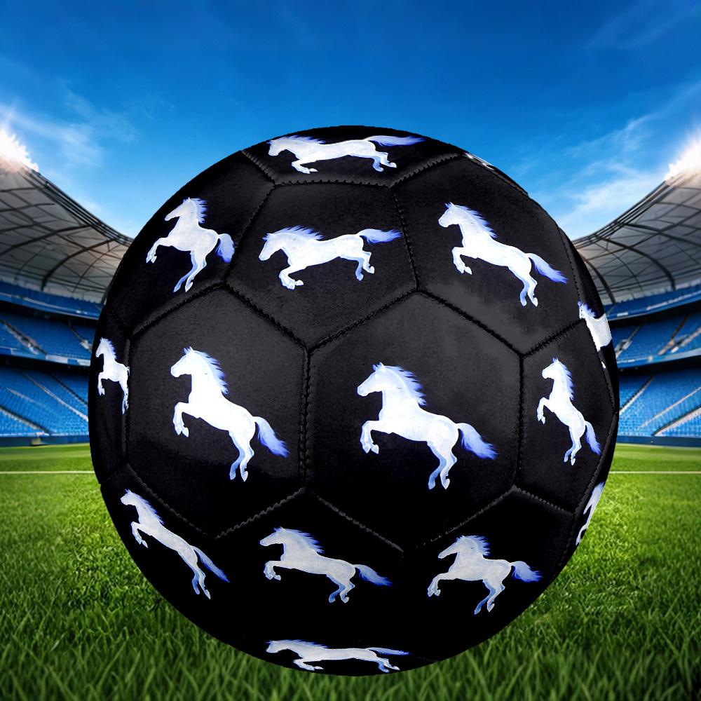 1pc Equestrian Spirit Theme Soccer Ball Football, Size 5, Lightweight PVC, Outdoor Training Soccer Ball,Gift J61414