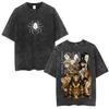 Hunter X Hunter Phantom Troupe Spider Logo Front Full Member Collage Back Double Sided Vintage Washed Anime Graphic T-Shirt