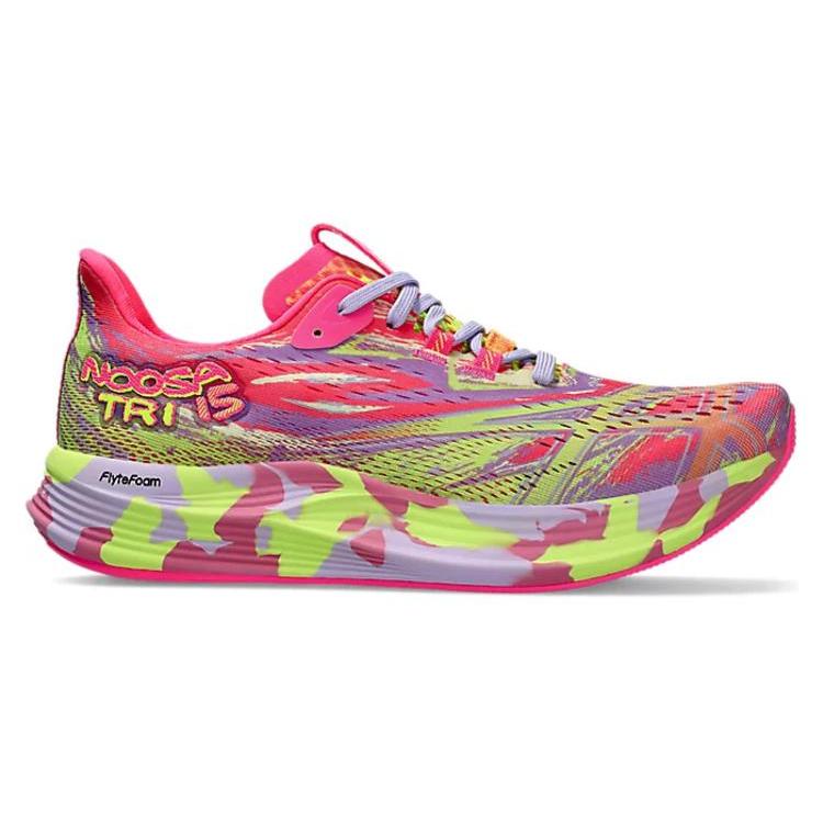 Nye Asics Noosa Tri 15 Hot Pink Safety Yellow Dame 1012B429-700