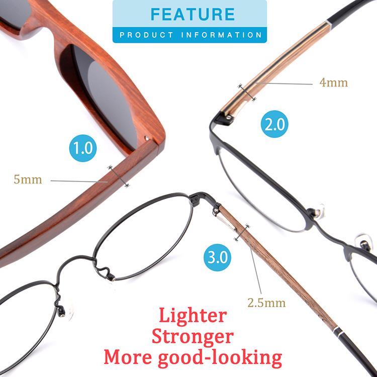 Men's glasses nature wooden eyewear Ebony Zebra wood hand made prescription glasses myopia blue light computer glasses custom
