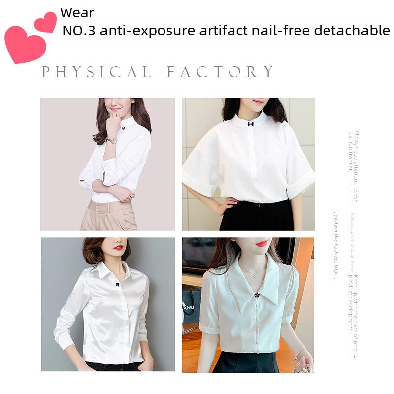 Pearl Brooch Cardigan Chain with Decorative OT Buckle