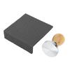 Kaffee Tamper Set 58mm Buchenholzgriff Kaffee Hammer Geprägte Tampermatte für Zuhause Café Schwarz