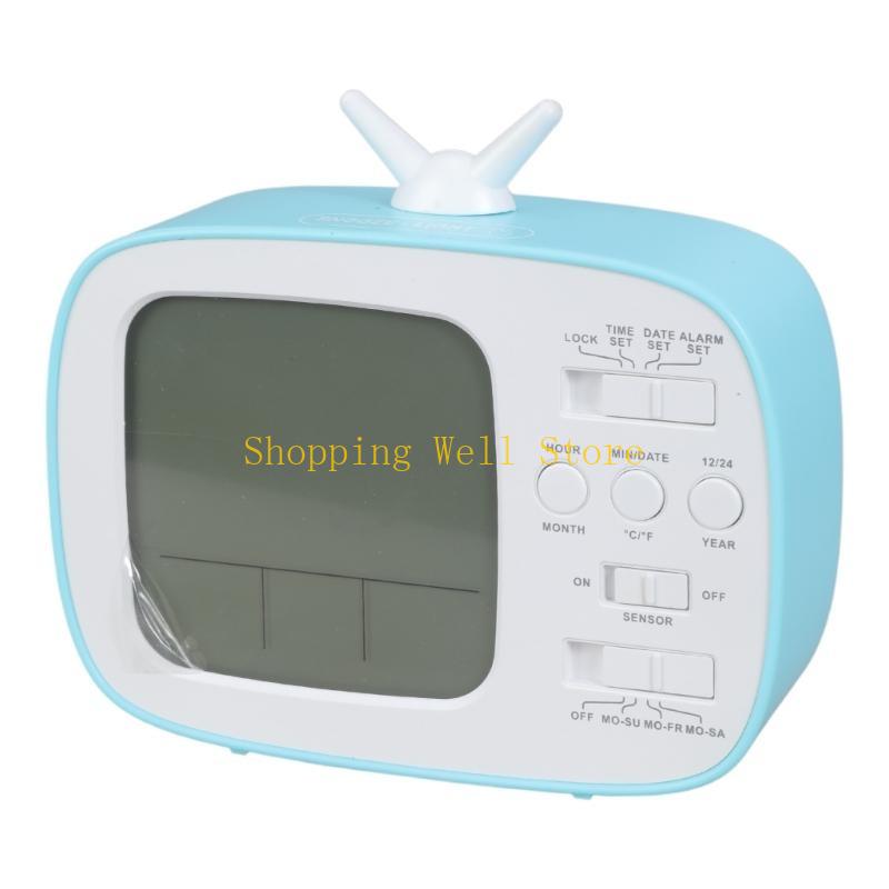 KX4B Innovative Digital Clock With Calendar and Ambients Light Sensors for Children Student Bedsides