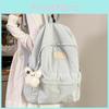 Casual Girl Nylon Backpack With Breathable Straps For Travel And School Use