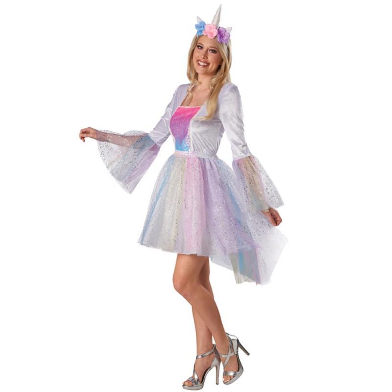 Kostium na imprezę Halloweenową dla dziewczynek My Little Pony Jednorożec Tęczowa Sukienka Strój Cosplay
