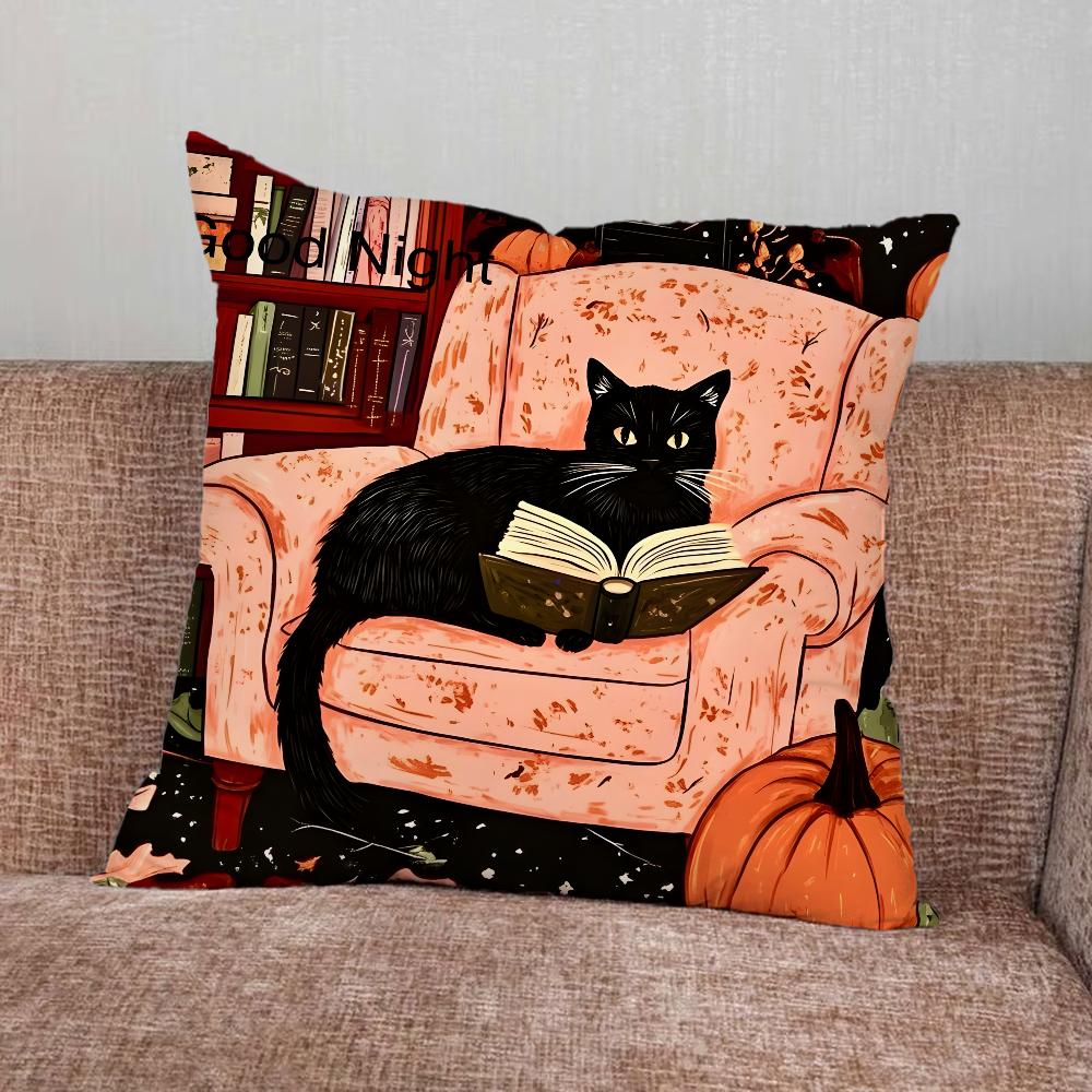 Book Creative Naughty Cat Pillow Case For Home Bedroom Car Office Decoration Living Room Sofa Cushion Cover Suitable