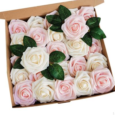 25Pcs Foam Rose Bulk with Wedding Bouquets Centerpieces Bridal Shower Party Home DIY Artificial