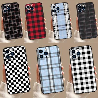 Karomuster Streifen Hülle Für Samsung Galaxy M53 M33 M15 M35 M55 M11 M14 M34 M54 M31 M51 M12 M32 M52 M16 M36 M56