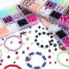 15 grids Mixed Round Imitation ABS Pearl Beads Box Acrylic Colorful Pearls DIY Beads Set  Jewelry Making Kits