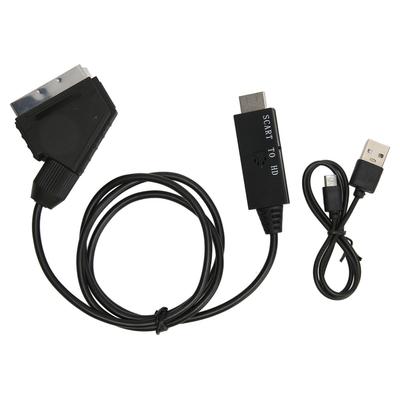 SCART To HD Multimedia Interface Converter HD 1080P SCART To HD Multimedia Interface Adapter Cable for Sound Video DC 5V