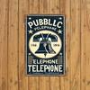 Telefon-Logo Metallblechschild Retro Wanddeko Rustikales Bar Café Garage