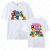 POCOYO  Cartoon Character Family Matching Outfits Cotton Tshirts Gift Short Sleeve Crew Neck Tops Funny Summer Tee Ropa Mujer