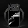 Cool Black Sports Car Front Glass phone case mobile phones for iphone 17 pro max cover for iPhone 17 16 15 14 13 12 pm Pro Plus