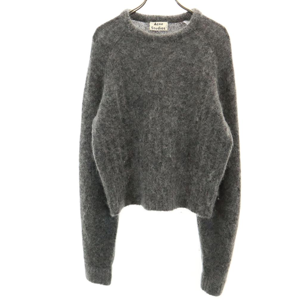 Acne Studios Wool Blend Long Sleeve Knit S Gray Sweater Women Used