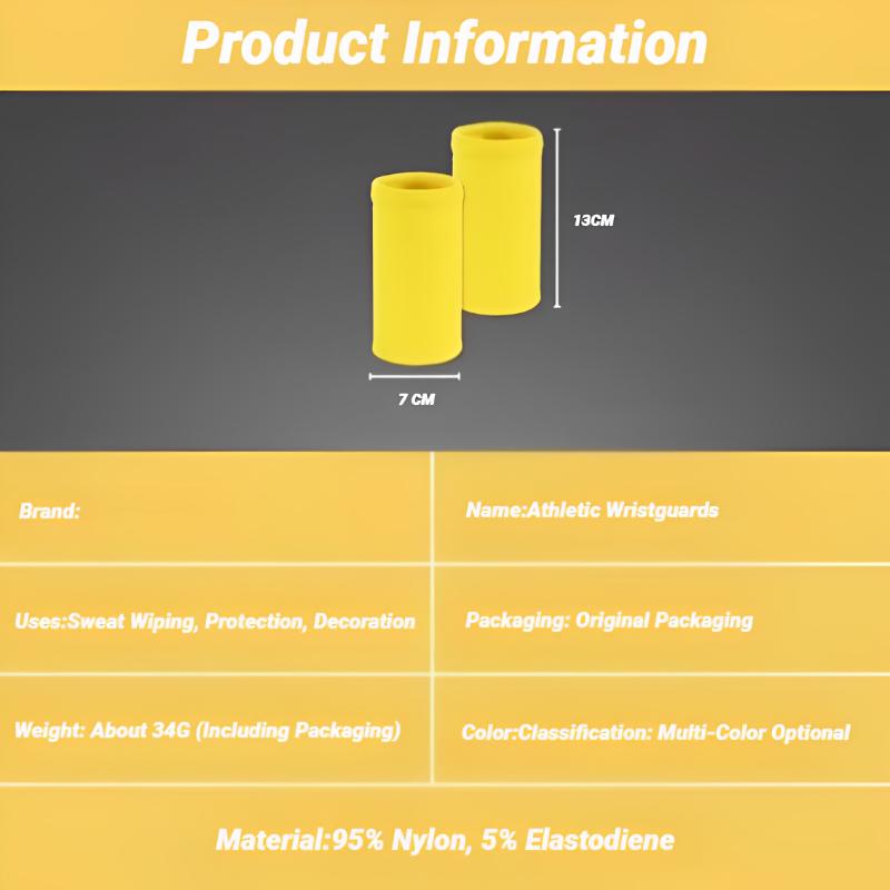 Wrist Sweatband Made By High Elastic Meterial Comfortable Pressure Protection Athletic Wristbands Armbands Sports Tennis Bands