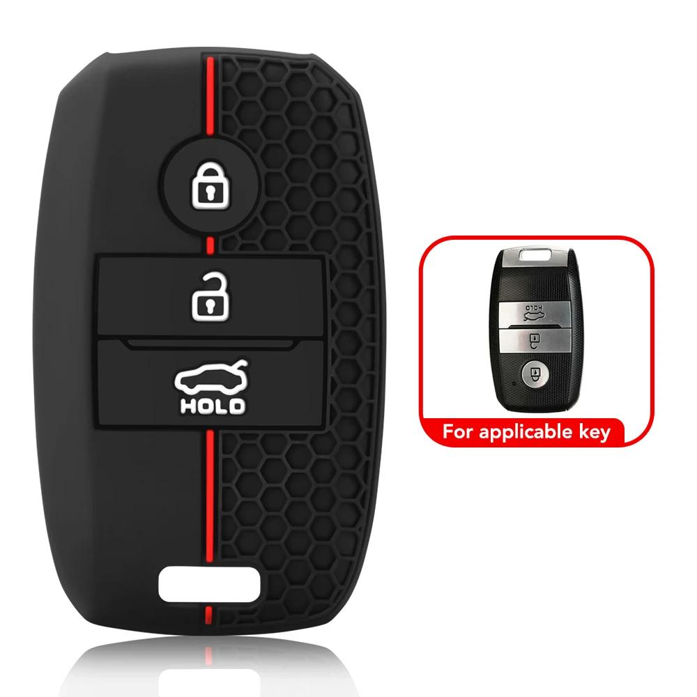 Silicone Car Remote Key Case Cover For KIA Rio Rio5 Sportage Ceed Cerato K3 KX3 K4 K5 Sorento Optima Picanto Grand 3 Buttons