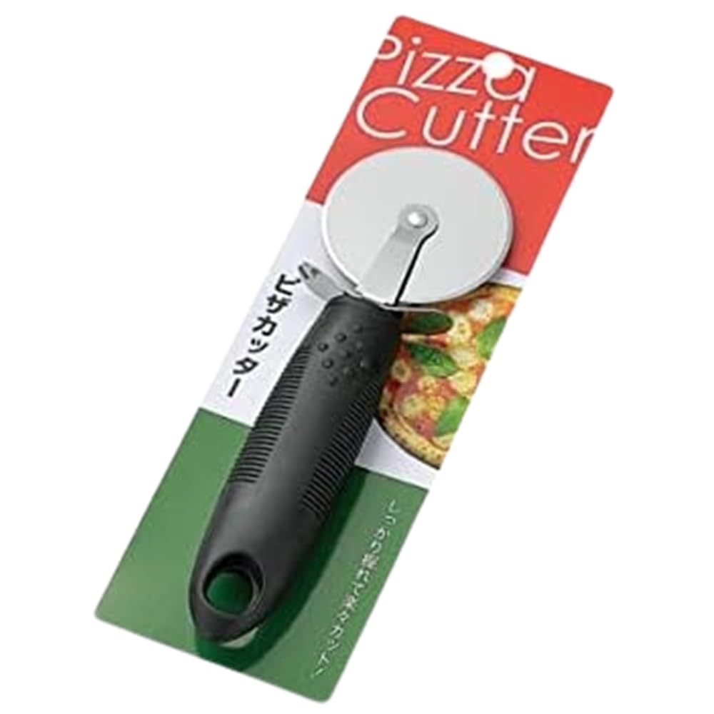 

Pizza Cutter 1pc Echo Metal Pizza Knife Easy to Slice Firm Grip Suitable for Home and Commercial Kitchen Use (Black) - - - - -