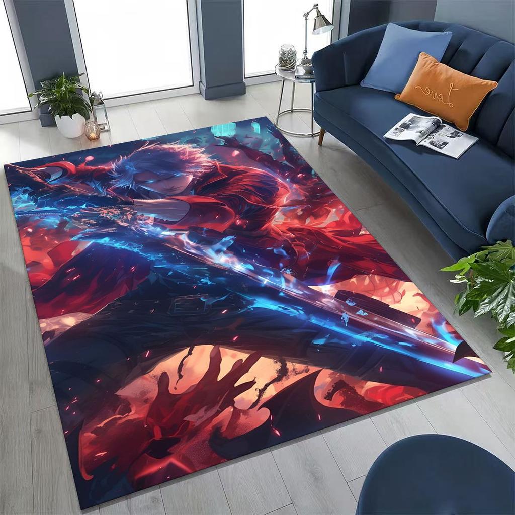 3D D-Devil May Cry DMC Games Vergil Dante Tapijt voor Slaapkamer Woonkamer Bank Huis Deurmat Decor, Groot Kinderspeel Antislip Vloermat