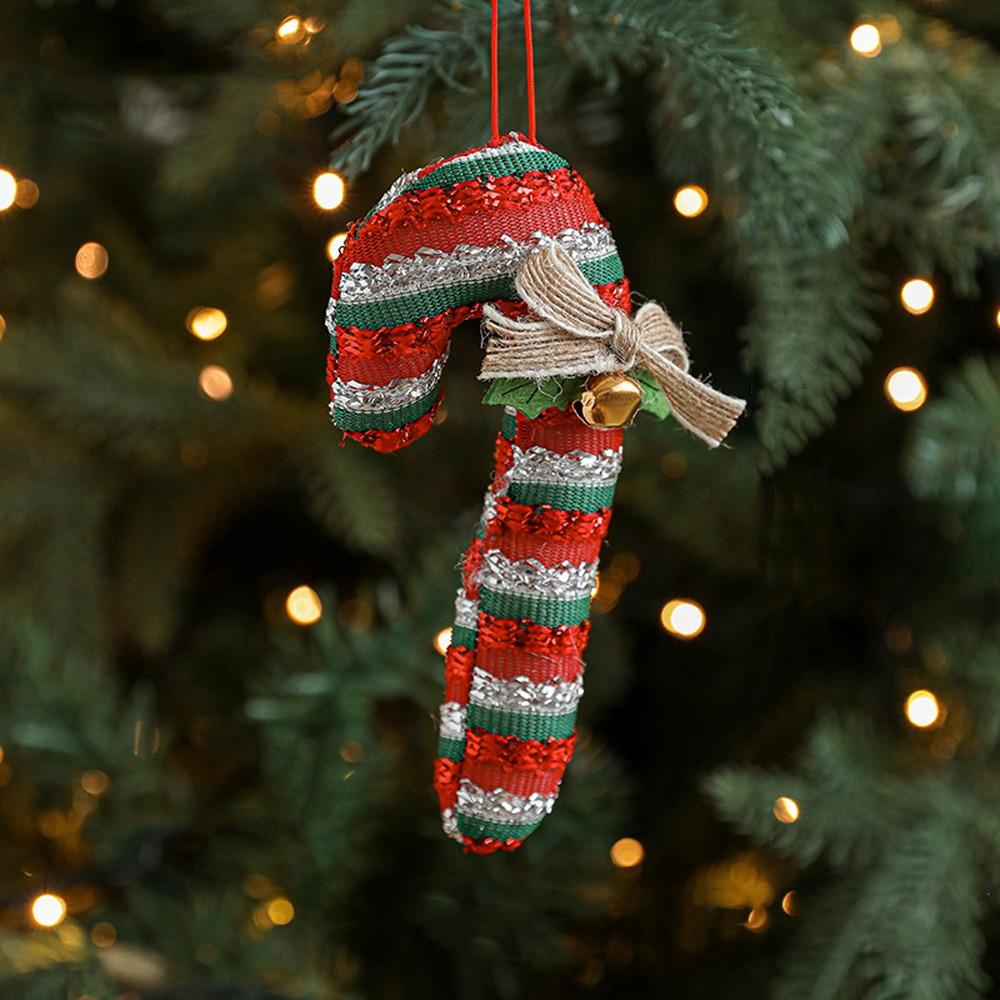 

Cartoon Hanging Lollipop Ornament Red White Xmas Tree Decoration Candy Ornament Holiday Decor Style 1