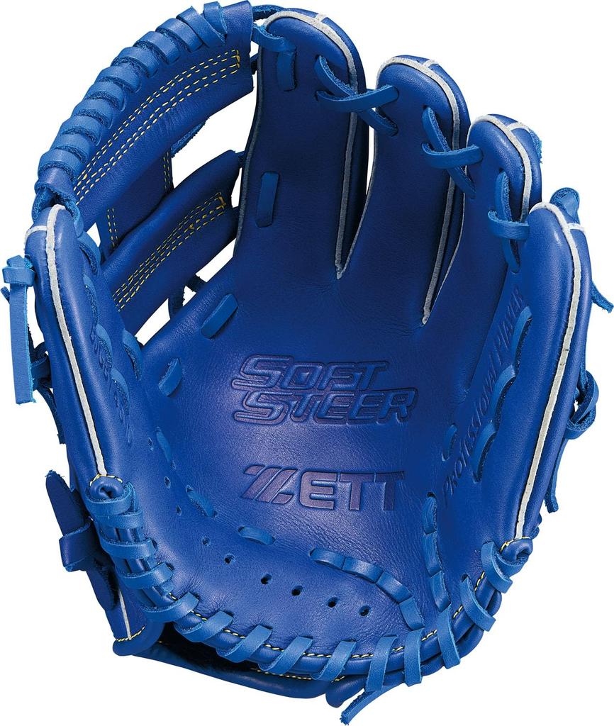 ZETT Youth Baseball Soft Royal Blue BJGB74510F Glove, Steer, All-Around, Left-Handed Throw, (2500), Size SS,