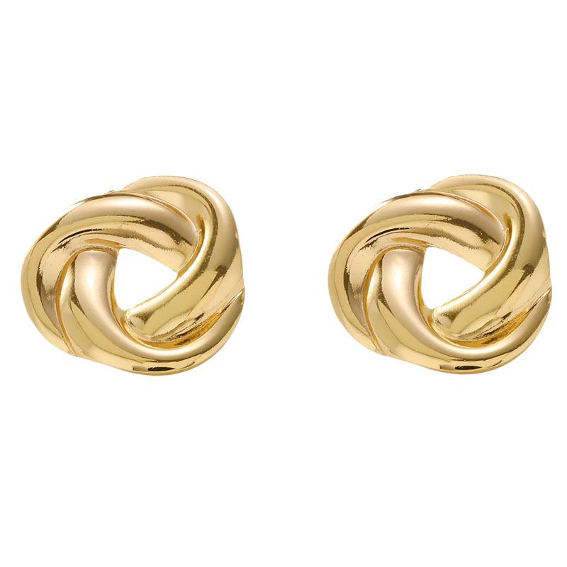 European and American stainless steel stud earrings fashion trend versatile stud earrings temperament niche retro personality simple earrings