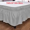 Elastic Bed Skirt Polyester Bed Side Skirt Accessories Bed Ruffles  Bedroom