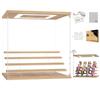 KUKER Figure UV Wooden Tiered Display Stand with LED Magnetic Front Acrylic Collection Display Clear and Cleaning Cloth Included Display 40 X 33 X