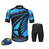 Full Zipper Cycling Set Men Short Sleeve Jersey Bike Mountain MTB Road Cycling Quick Dry  Back Pocket Sports 2026 Summer Breathable Cycling Suit Set