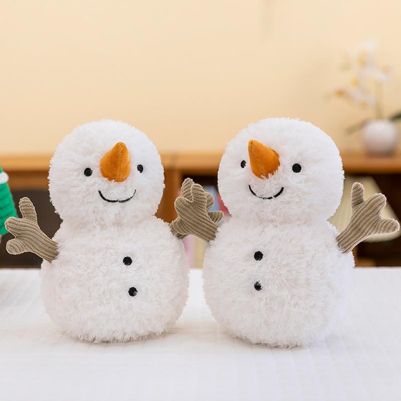 Snowman Plush Doll Hat Scarf Cartoon Bedroom Decoration Christmas Gifts Ornament