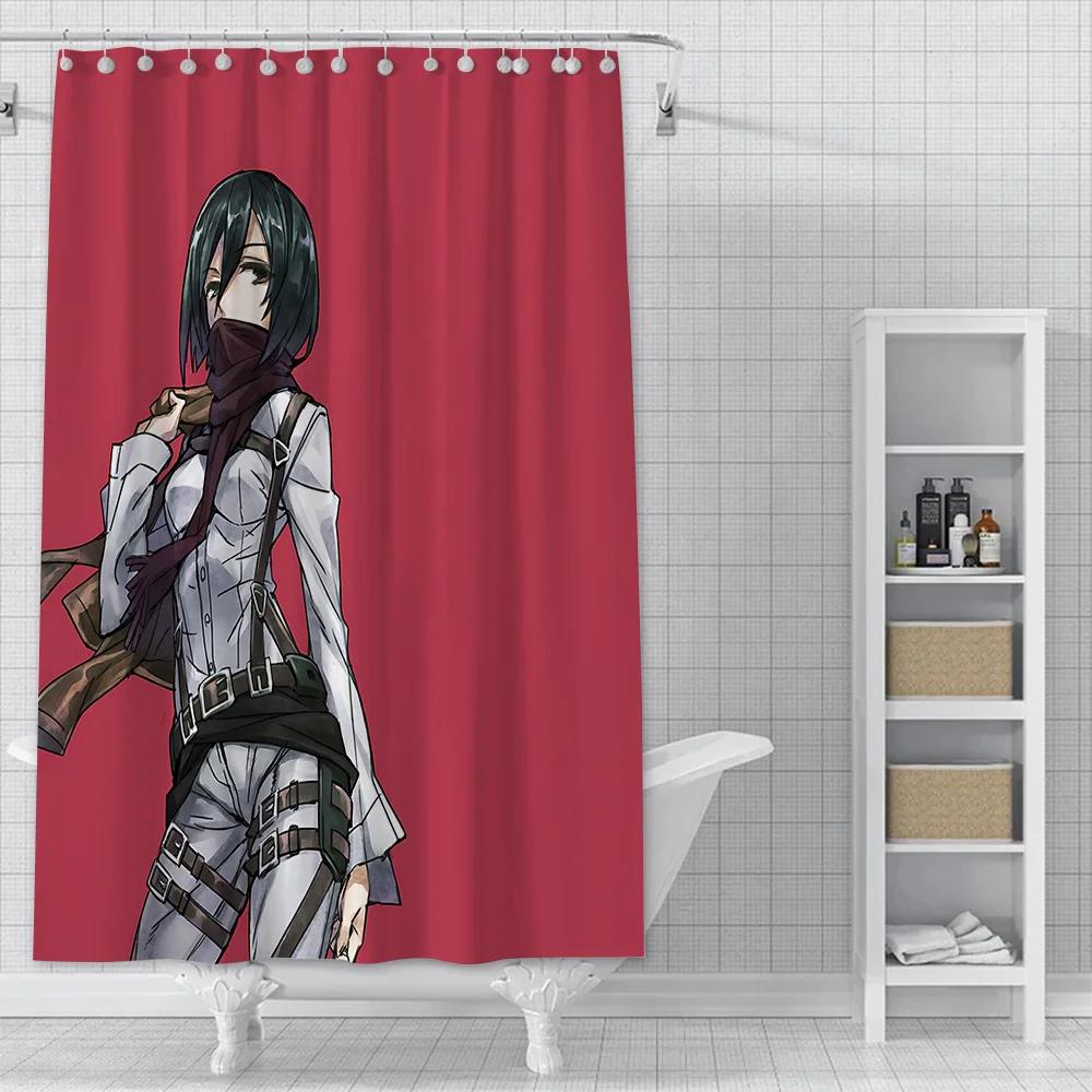 Anime Themed Shower Curtain , Waterproof Fabric with Iconic Characters for Unique Bathroom Decor, Perfect for Fans