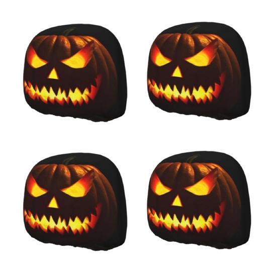 4Pcs Funny Car Headrest Covers Universal Auto Seat Head Rest Protector
