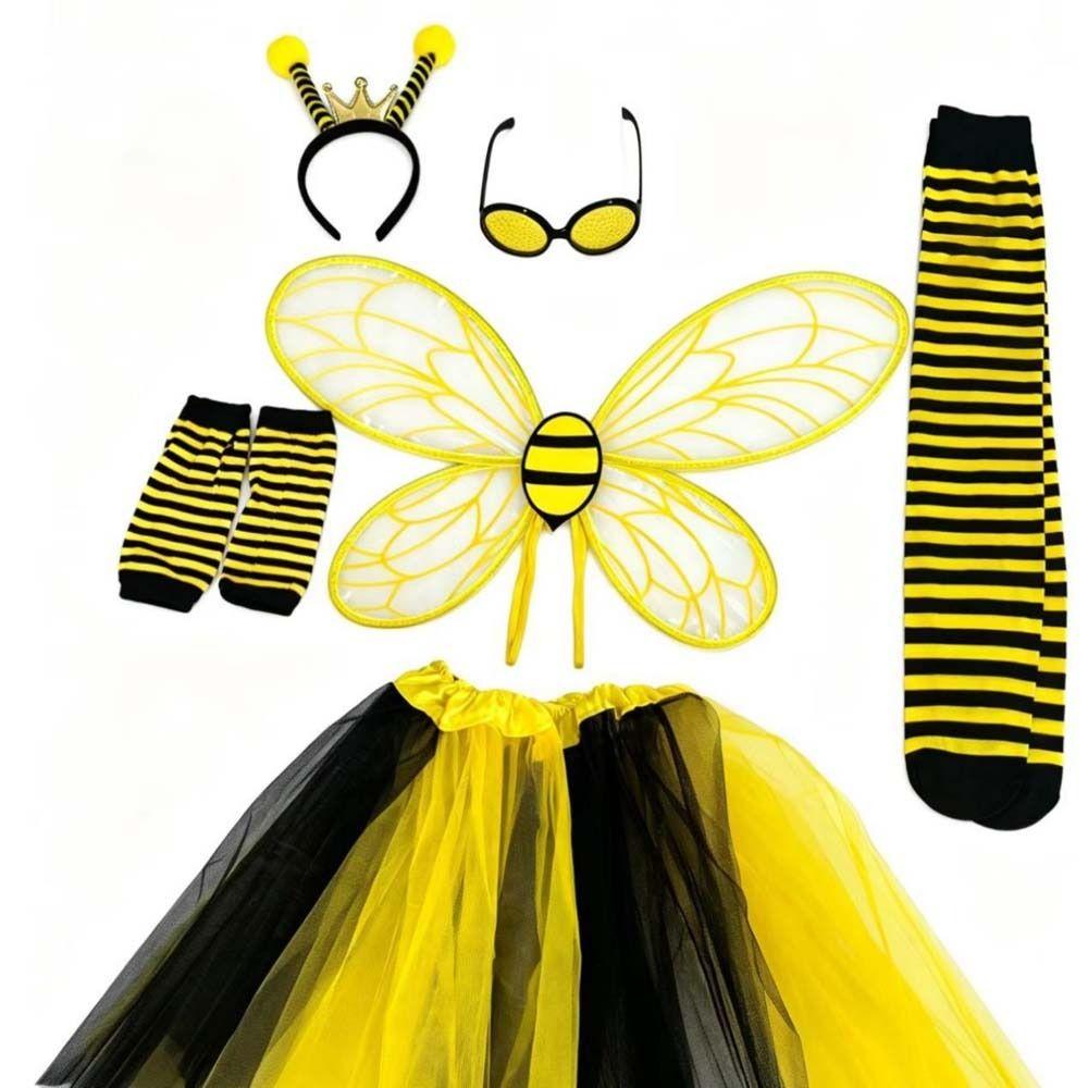 Insect Yellow Bee Fly Wings Bugs Kids Party Wings Lightweight Bee Cosplay Wings Suit  Cosplay Event