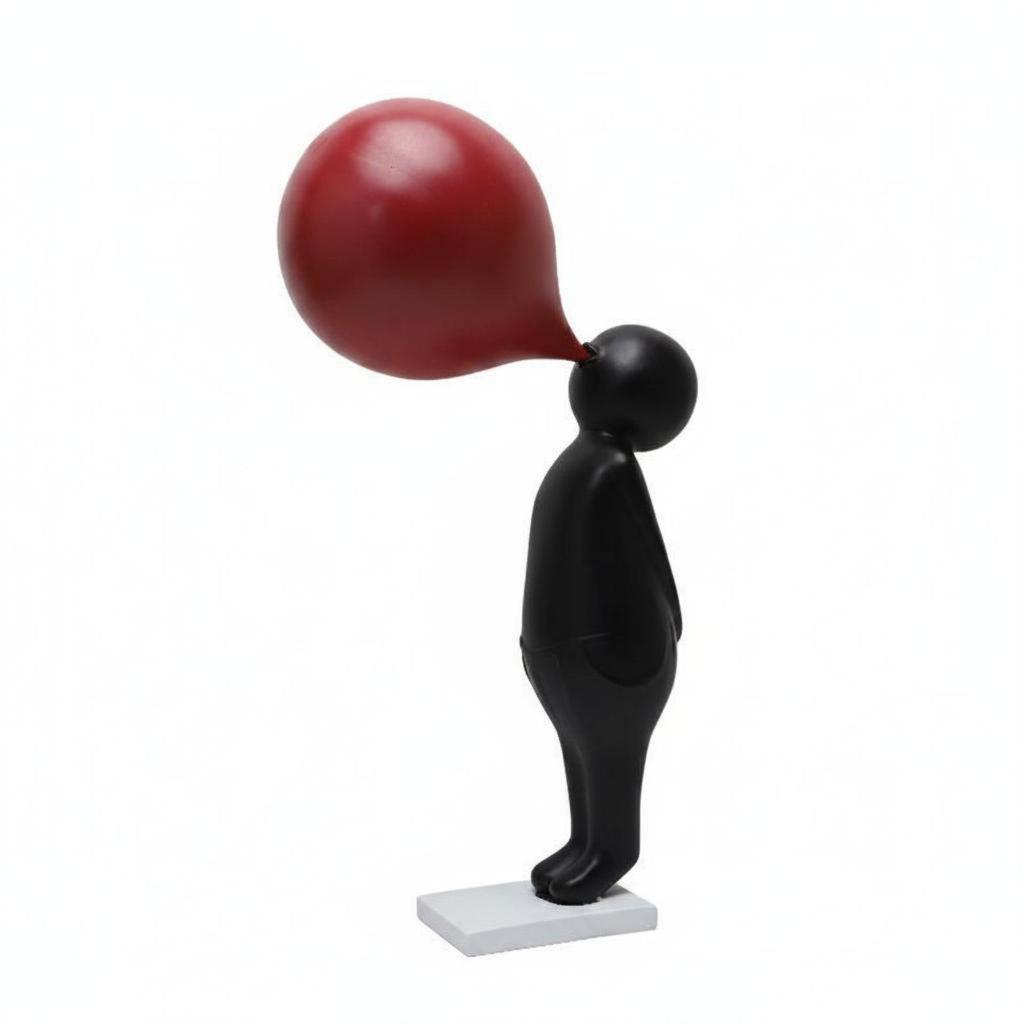 Modern Resin Figure Creative Shape Sculpture Minimalist Balloon Person