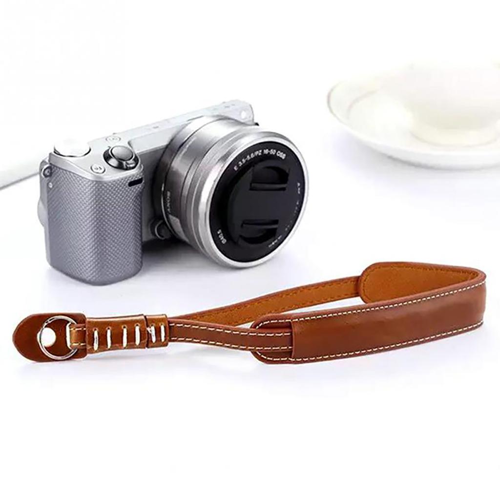 Rutschfeste Kamera-Handgelenkschlaufen Verstärkter Leder-Handgriff Perfekt für professionelle Fotografen Bequemes Aufnehmen