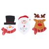 3Pcs Christmas Tableware Holders Multifunctional Mini Eco-Friendly Covers Reusable Decorative Bags for Party Dinner