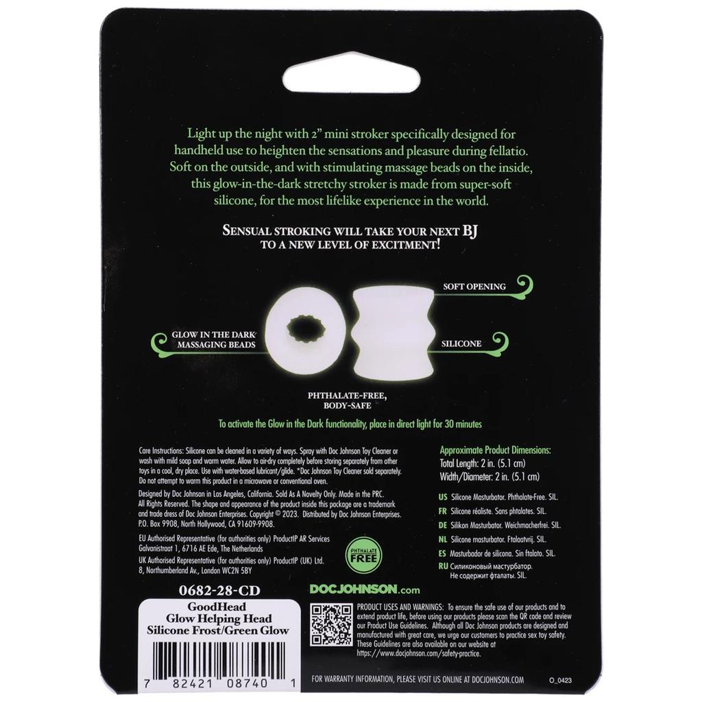 Doc Johnson - Silicone Masturbation Sleeve - Glows at Night
