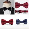 Classic Black Satin Bow Tie For Groomsmen Wedding Formal Attire Men Women