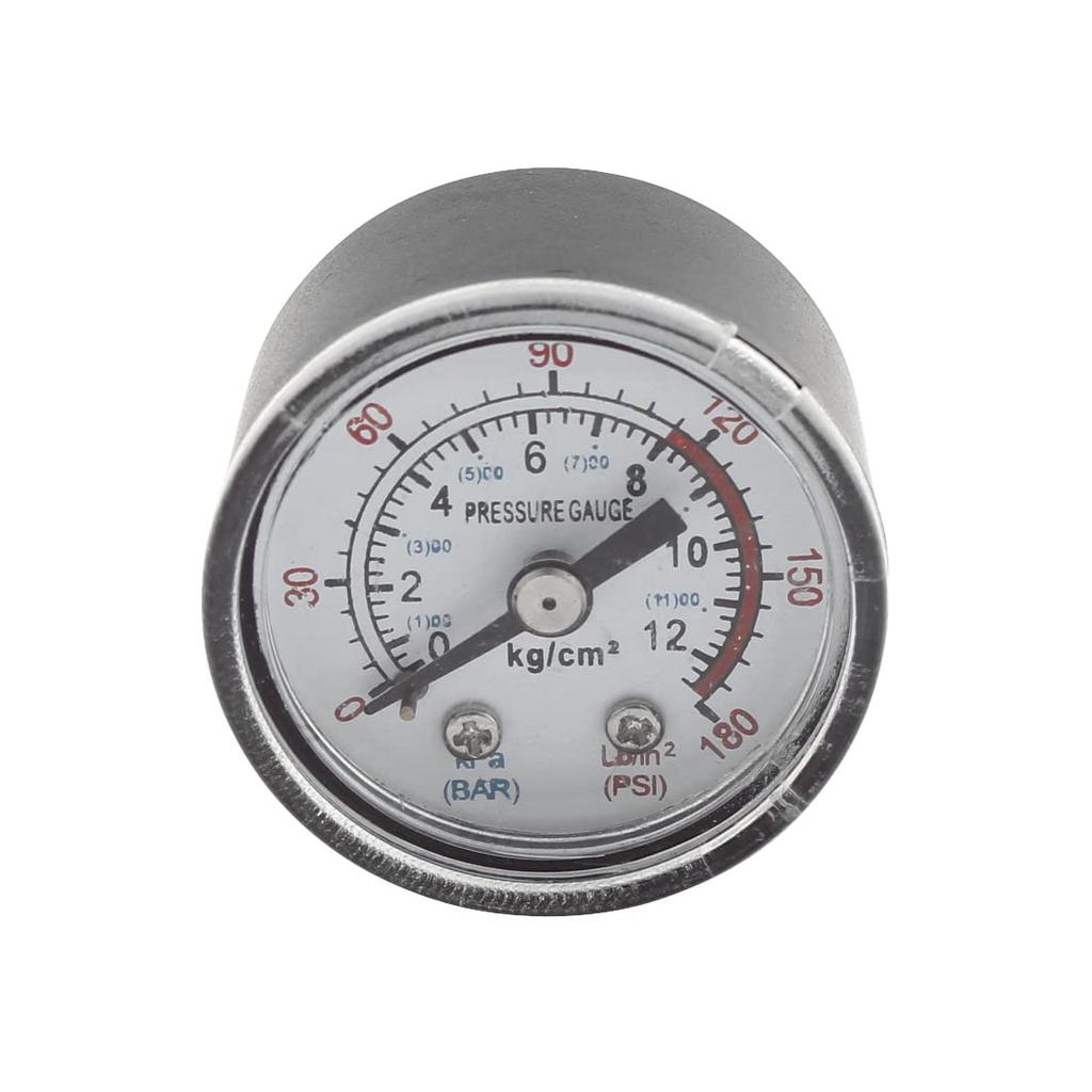 Uxcell Pressure Gauge for Air Compressor, 1/8 BSP Male Thread, 0-180PSI, 0-12Kg/cm², Pack of 2