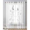 Kawaii Stars Hippo Baby Cute Animal White Netting Sheer Curtains for Living Room Bedroom Decor Window Curtain Sheer Fabric Organza Drapes