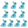 10pcs Cute Luminous Resin Easter Bunny Ornament Glowing in the Dark Miniature Rabbits Figurines Micro Landscape Decor
