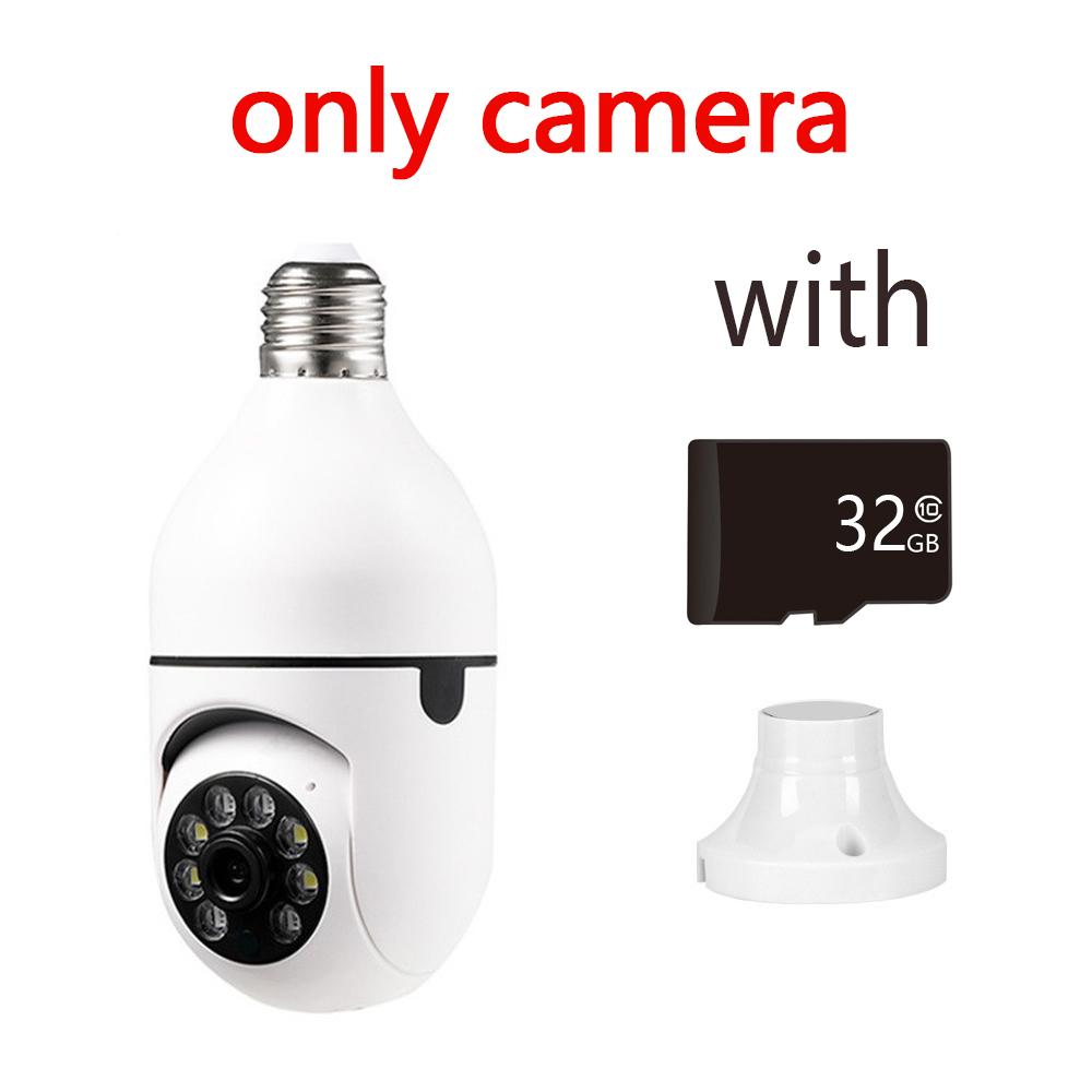 E27 Surveillance Bulb Camera Night Vision Full Color Automatic Human Tracking Zoom Security Baby Monitor Wifi Camera
